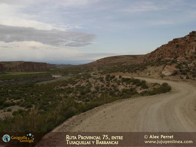 Ruta Provincial 75, entre Tusaquillas y Barrancas