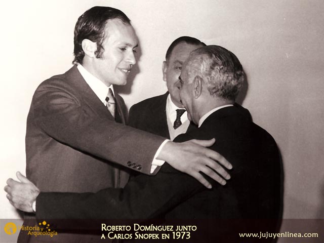 Roberto Domínguez junto a Carlos Snopek en 1973