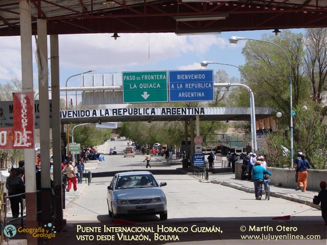 Puente Internacional Horacio Guzmán, visto desde Villazón, Bolivia