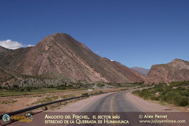 Angosto del Perchel, el sector más estrecho de la Quebrada de Humahuaca