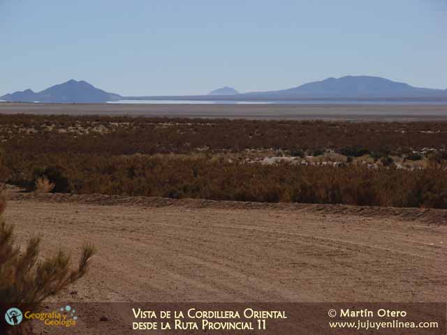Vista de la Cordillera Oriental desde la Ruta Provincial 11