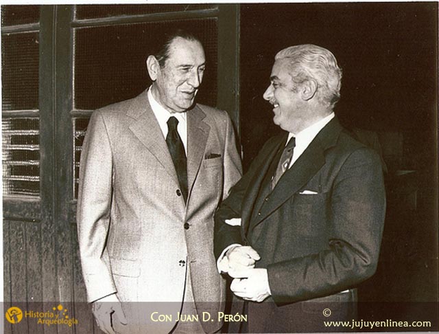 Con Juan D. Perón