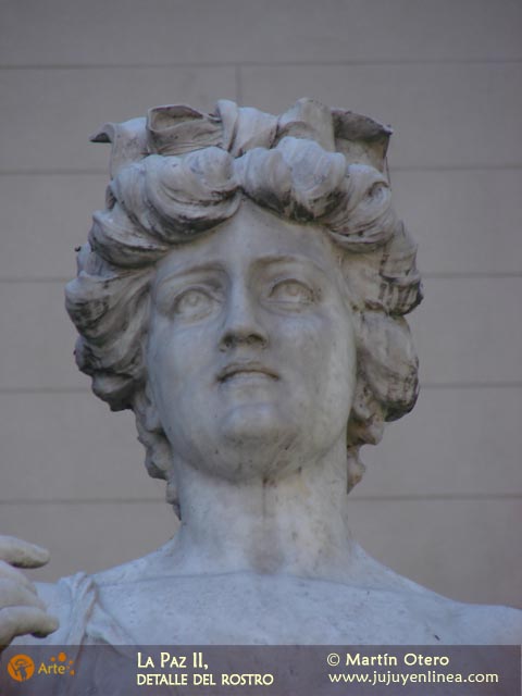 La Paz II, detalle del rostro